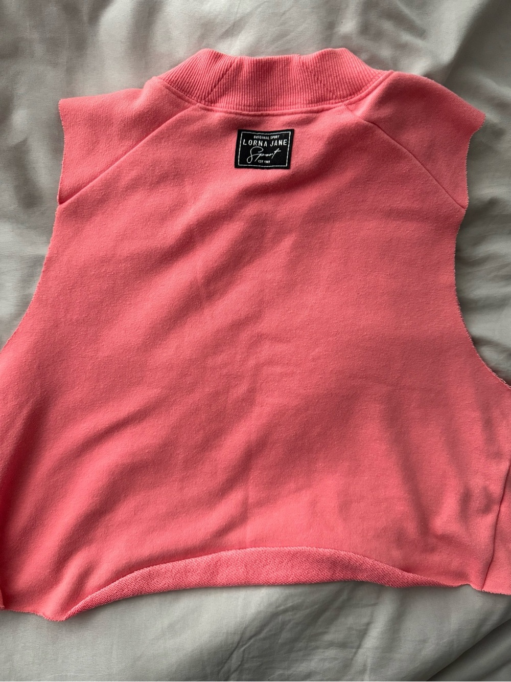 Lorna Jane Coral Pink Crop Top